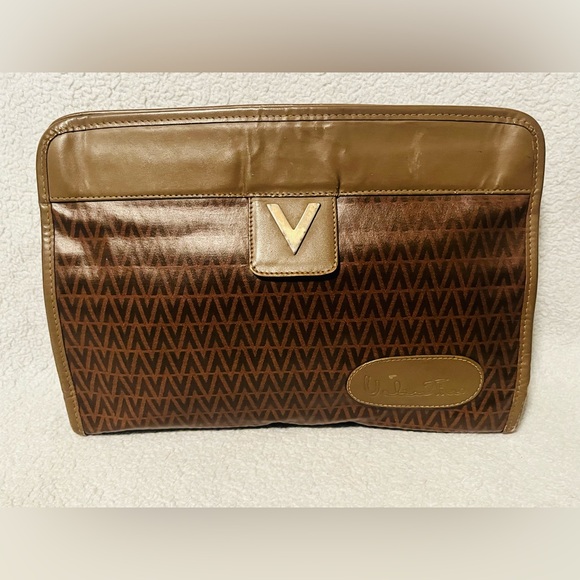 Mario Valentino Monogram Brown Clutch - Picture 11 of 11